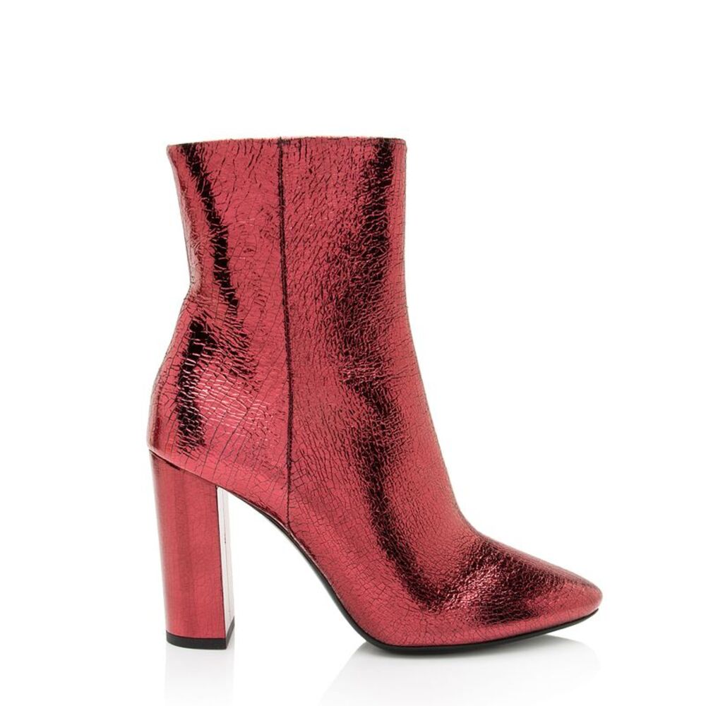 Saint Laurent Red Ankle Boots